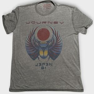 Lucky Brand Gray Journey Graphic Band Tee Large